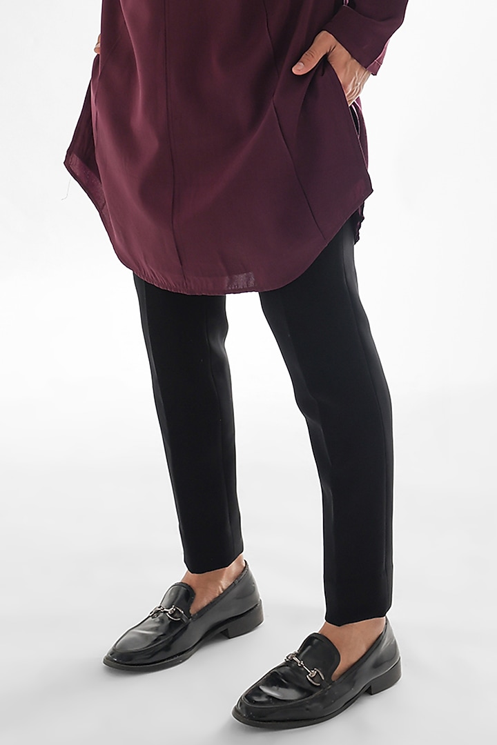 Magenta Modal Satin Kurta Set by PAARSH at Pernia's Pop Up Shop
