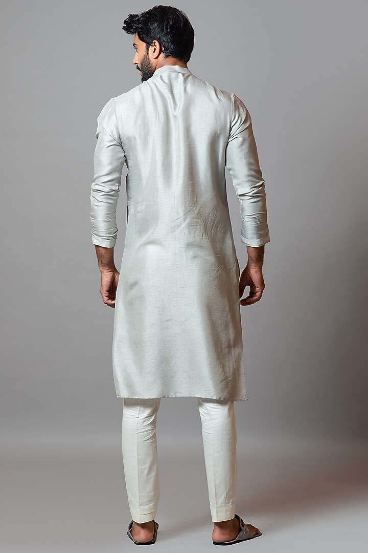 Northern Droplet Bemberg Silk Cutdana Work Kurta Set by PAARSH at Pernia's Pop Up Shop