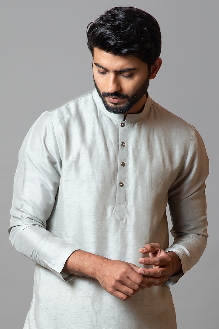 Northern Droplet Bemberg Silk Cutdana Work Kurta Set by PAARSH at Pernia's Pop Up Shop