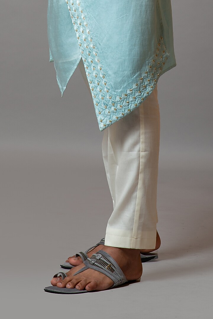 Tropical Breeze Bundi Jacket With Kurta Set by PAARSH at Pernia's Pop Up Shop