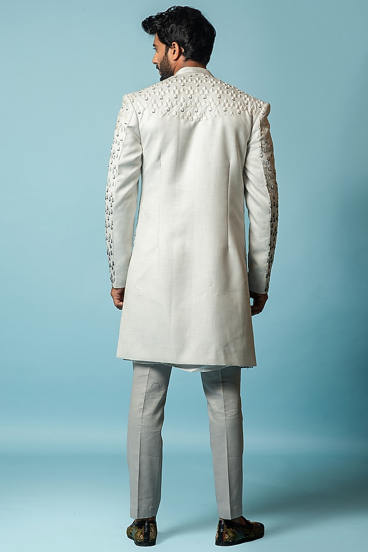 Pearl River Embroidered Wedding Indowestern Set by PAARSH at Pernia's Pop Up Shop