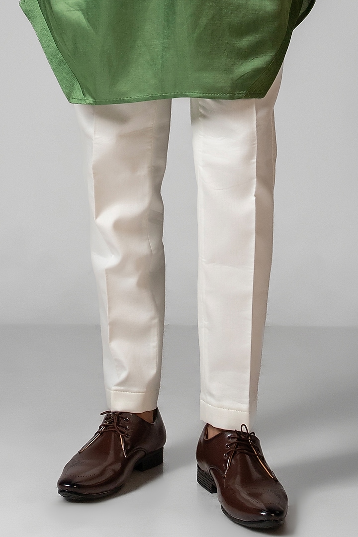 Sage Green Organza Floral Printed Nehru Jacket Set by PAARSH at Pernia's Pop Up Shop