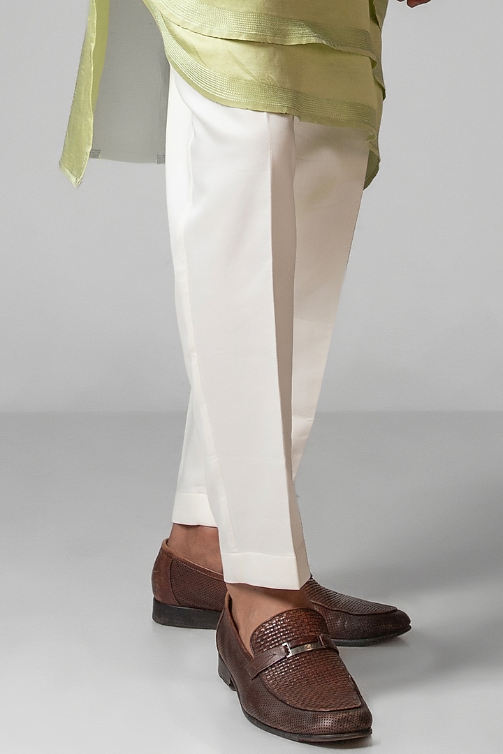 Pista Green Organza Resham Embroidered Nehru Jacket Set by PAARSH at Pernia's Pop Up Shop