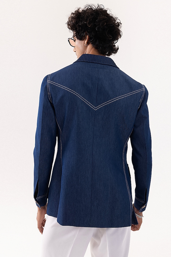 Blue Denim Shacket by PAARSH at Pernia's Pop Up Shop
