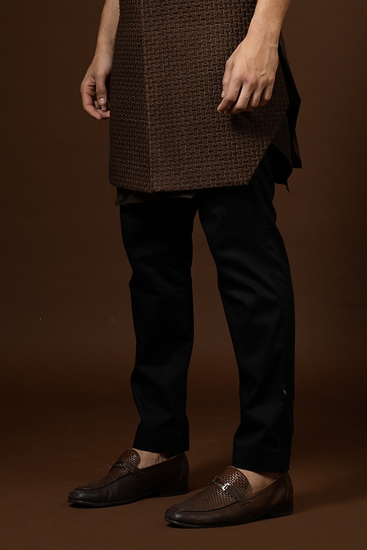 Coffee Brown Bam Silk Embroidered Bundi Jacket by PAARSH at Pernia's Pop Up Shop