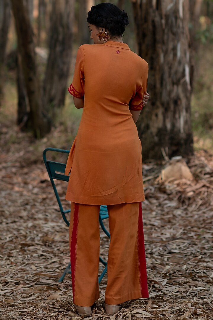 Mustard Viscose Cotton Front Tie-Up Top by Priya Agarwal at Pernia's Pop Up Shop