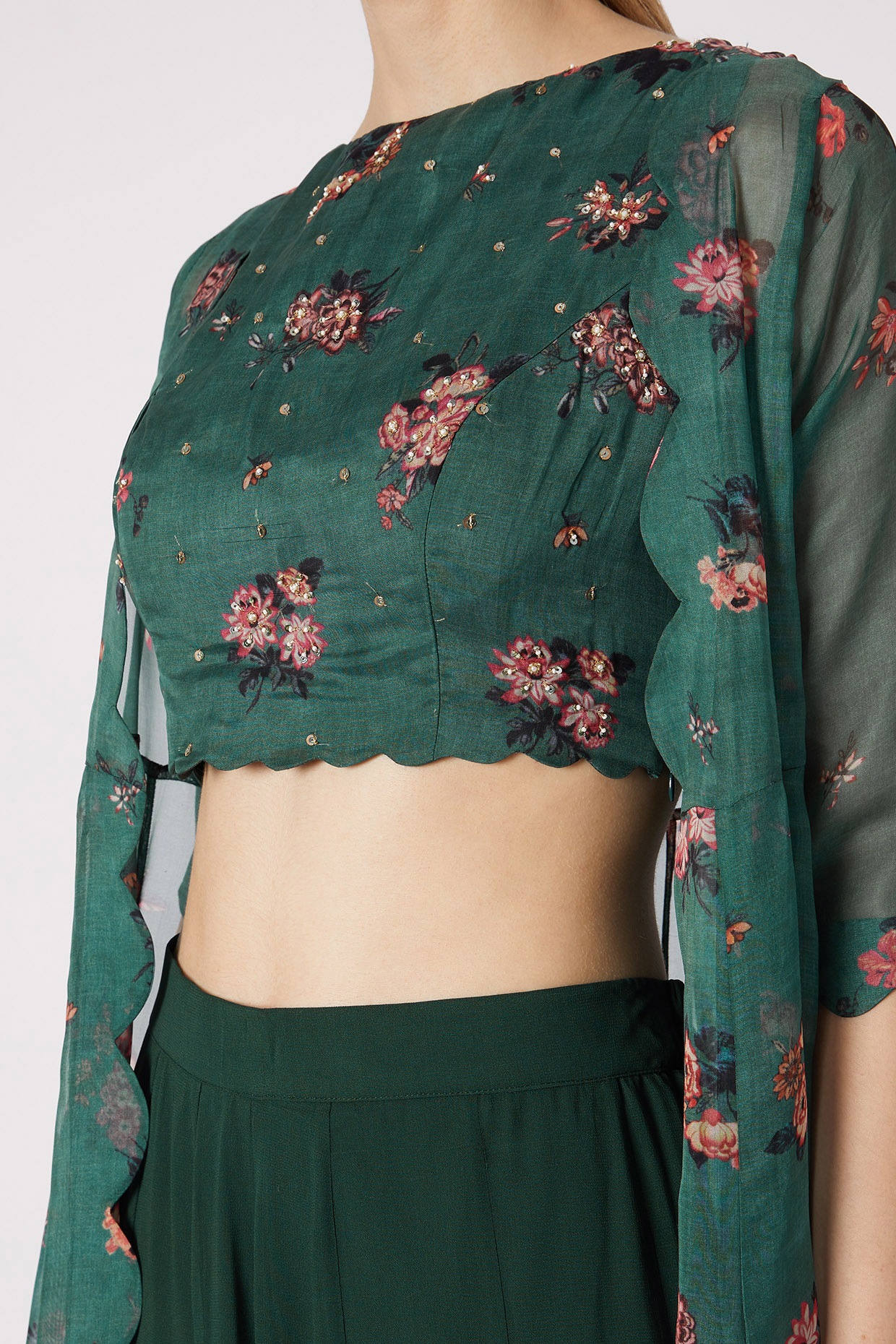 embroidered green jacket