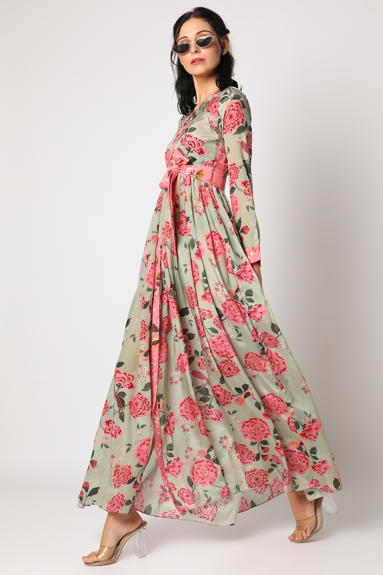 pink and mint dress
