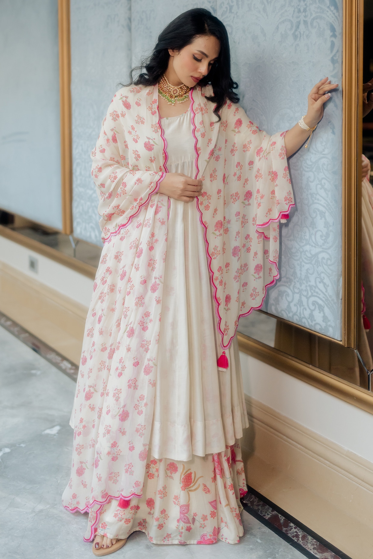 Off-White Anarkali Set – TheStylease.com