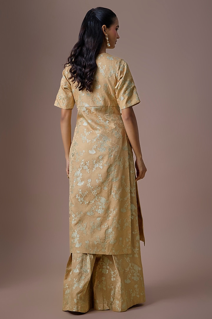 Chicory Organza Embroidered Kurta Set by Paulmi & Harsh at Pernia's Pop Up Shop