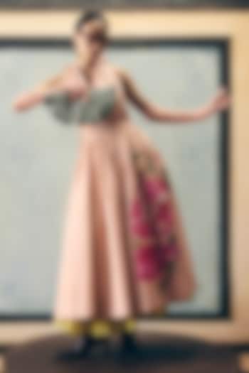 Pink Poplin Printed Summer Dress by Paulmi & Harsh at Pernia's Pop Up Shop