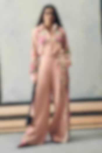 Pink Poplin Printed Co-Ord Set by Paulmi & Harsh at Pernia's Pop Up Shop