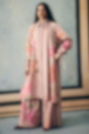 Clay-Colored Poplin Printed Kurta Set by Paulmi & Harsh at Pernia's Pop Up Shop