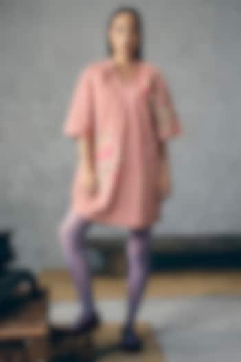 Pink Poplin Printed Summer Dress by Paulmi & Harsh at Pernia's Pop Up Shop
