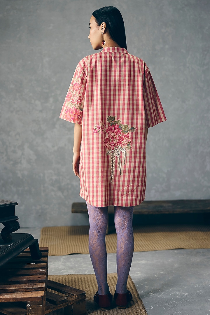 Pink Poplin Printed Summer Dress by Paulmi & Harsh at Pernia's Pop Up Shop