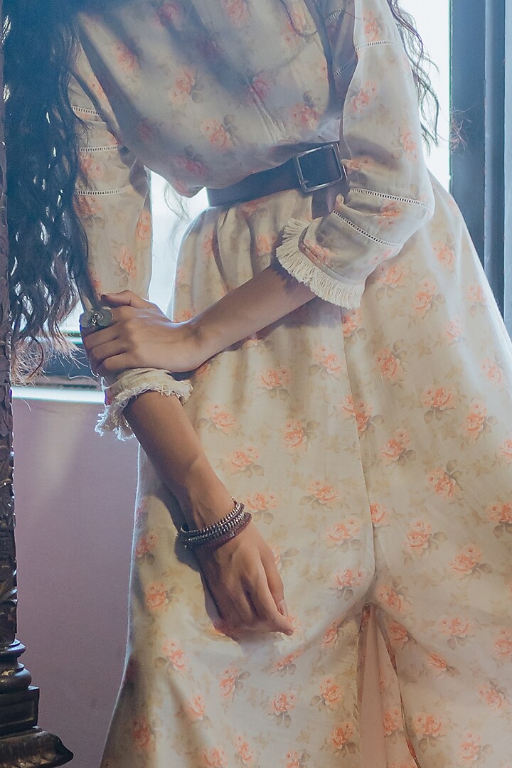 Off White Printed Jumpsuit by Paulmi & Harsh at Pernia's Pop Up Shop