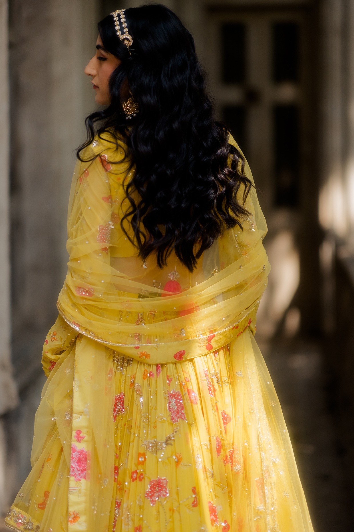 Butter Yellow Floral Printed Lehenga Set Design by Neha Chopra Tandon at  Pernia's Pop Up Shop 2024