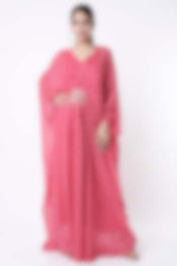 Rani Pink Printed Kaftan With Inner by Paulmi & Harsh at Pernia's Pop Up Shop