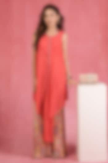 Multi-Colored Crepe Printed Sharara Set by Sandhya Shah at Pernia's Pop Up Shop