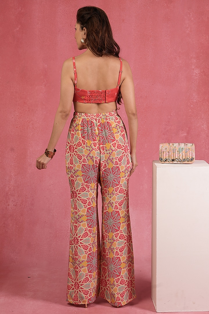 Multi-Colored Crepe Printed Sharara Set by Sandhya Shah at Pernia's Pop Up Shop
