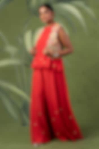 Multi-Colored Beaded Hand Embroidered Jacket Set by Sandhya Shah at Pernia's Pop Up Shop