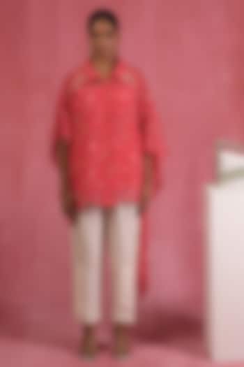 Multi-Colored Organza & Cotton Silk Co-Ord Set by Sandhya Shah at Pernia's Pop Up Shop