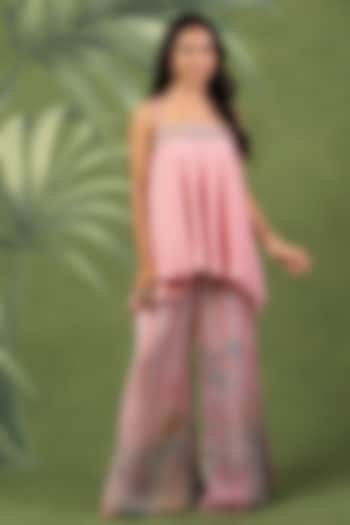 Multi-Colored Organza & Silk Printed Co-Ord Set by Sandhya Shah at Pernia's Pop Up Shop