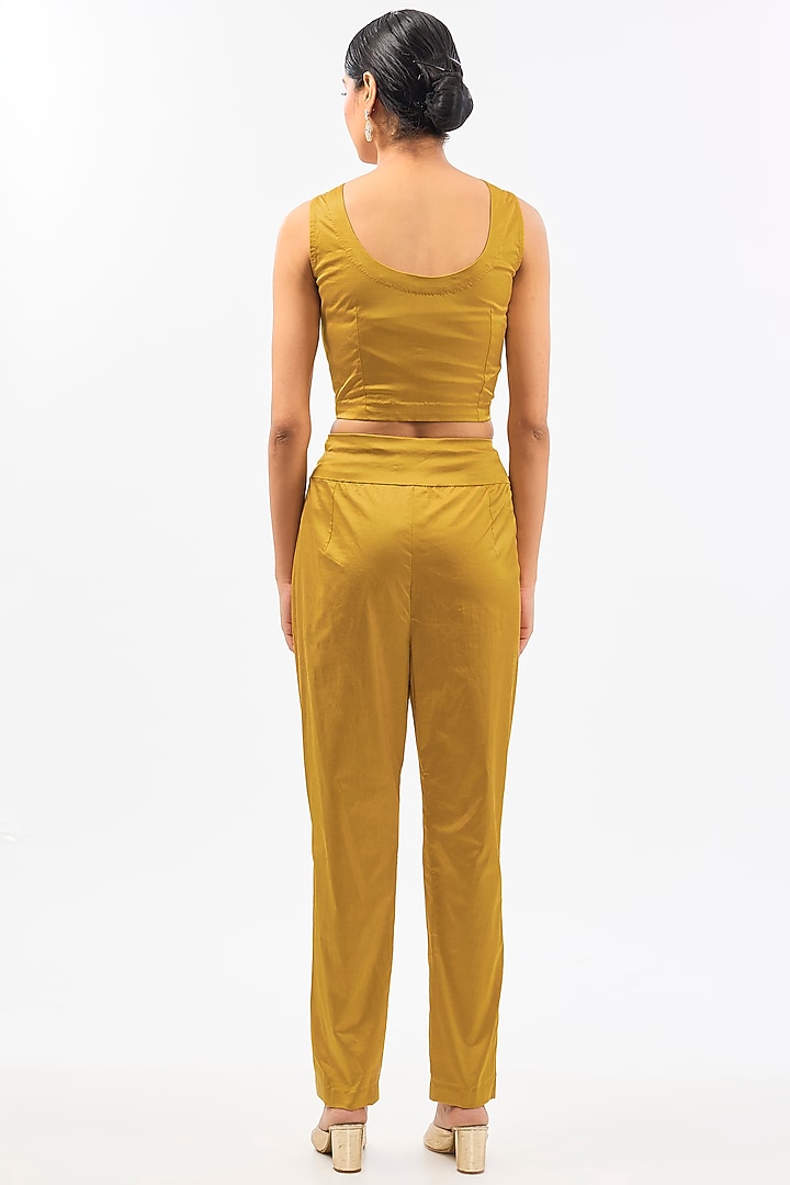 Yellow Tissue Organza Kaftan Set by Pallavi Poddar (India) at Pernia's Pop Up Shop