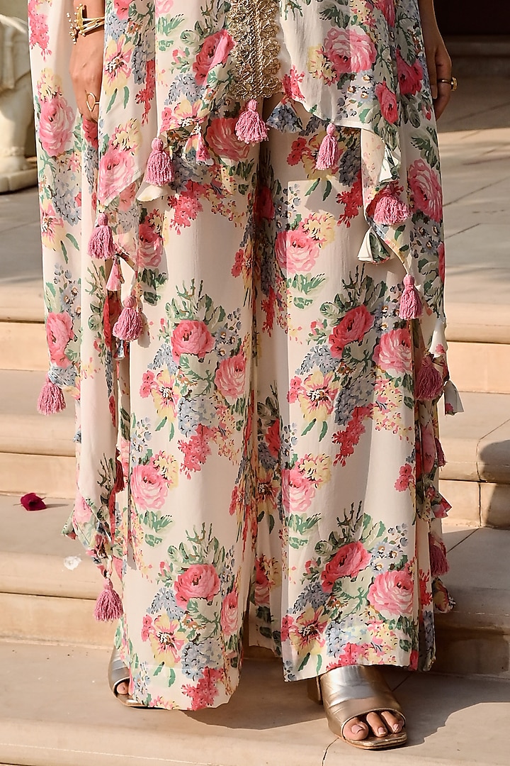 Multi-Colored Pure Crepe Co-Ord Set by Palak & Mehak at Pernia's Pop Up Shop