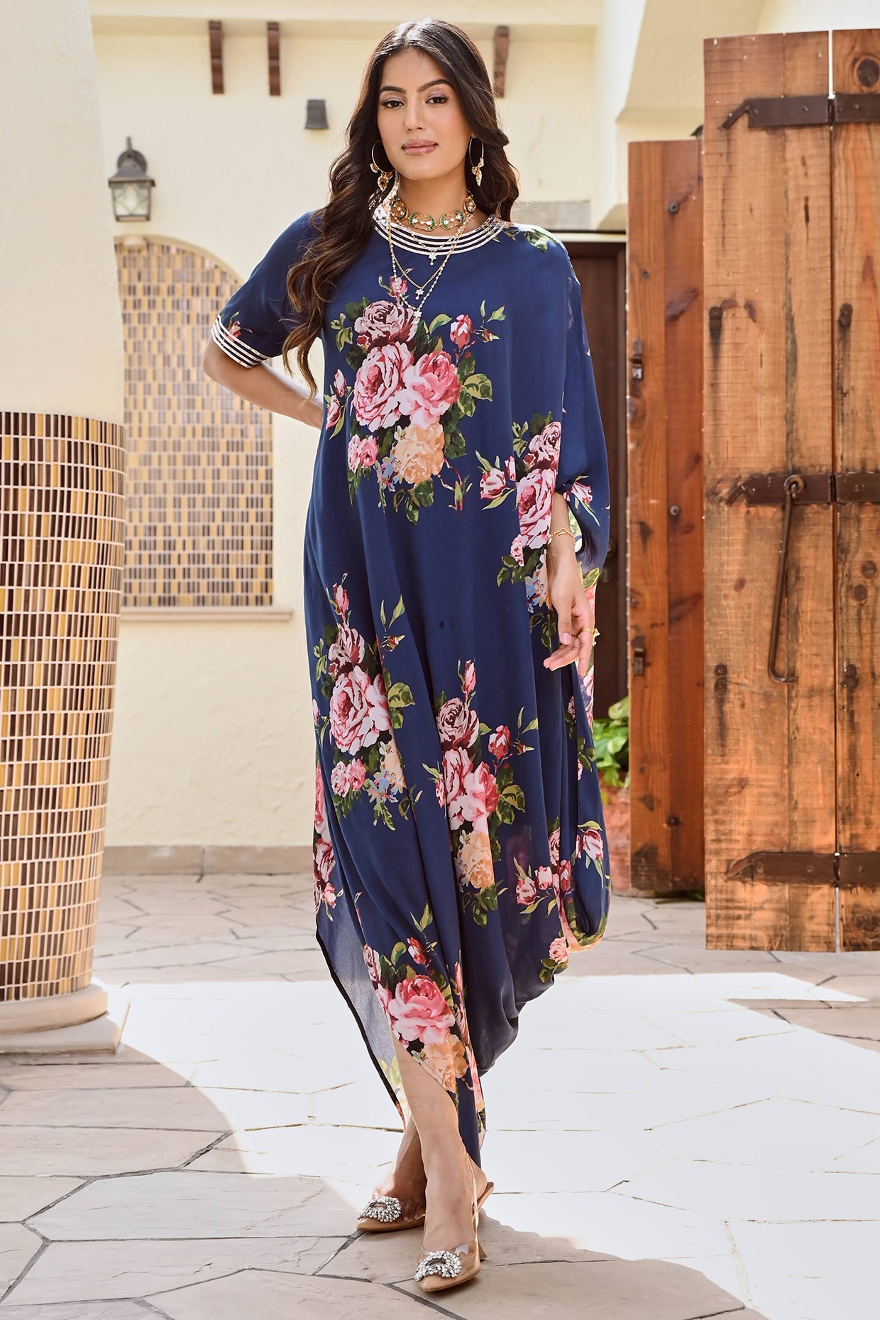 Botanical georgette handkerchief dress sale