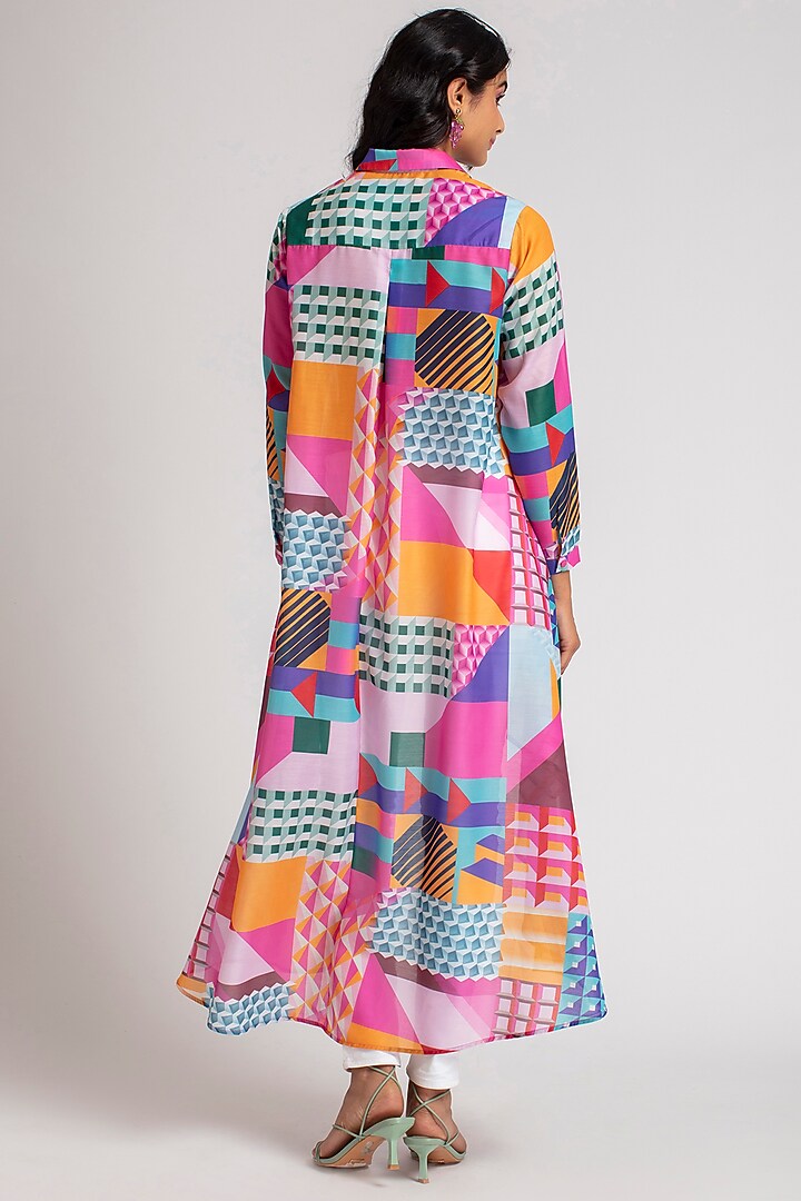 Multi Colored Printed Tunic With Inner by Pankaj & Nidhi at Pernia's Pop Up Shop