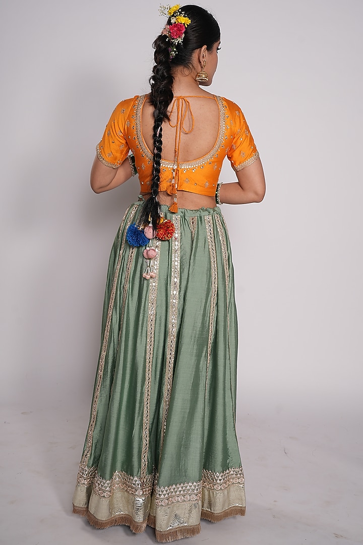 Orange Embroidered Blouse by Pants and Pajamas at Pernia's Pop Up Shop