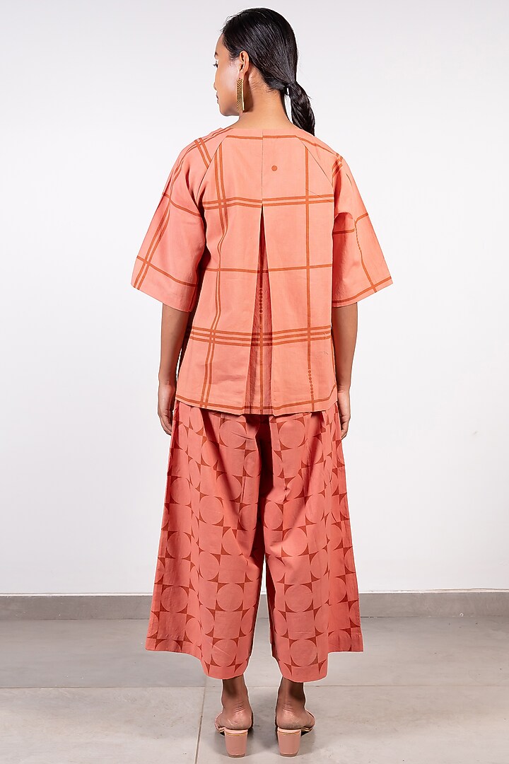 Pink Printed Culotte Pants by Paon at Pernia's Pop Up Shop