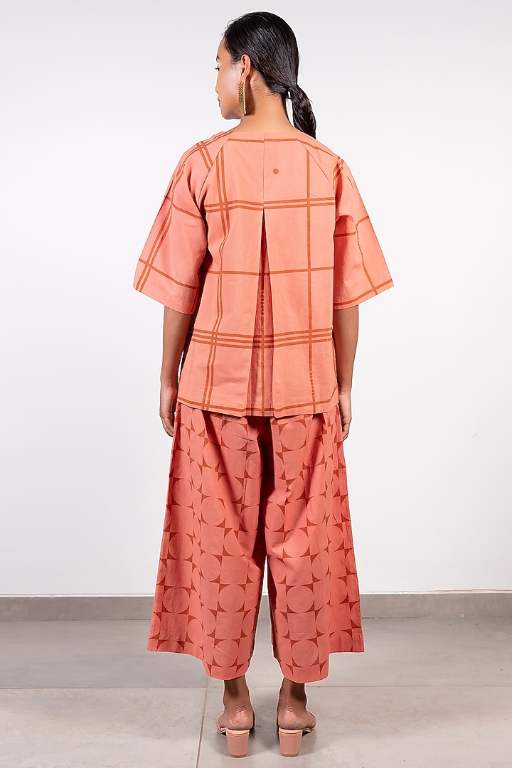 Pink Jaal Block Printed Top by Paon at Pernia's Pop Up Shop