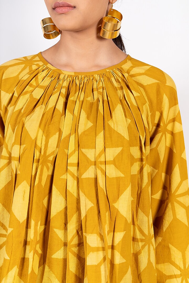 Mustard Printed Top by Paon at Pernia's Pop Up Shop