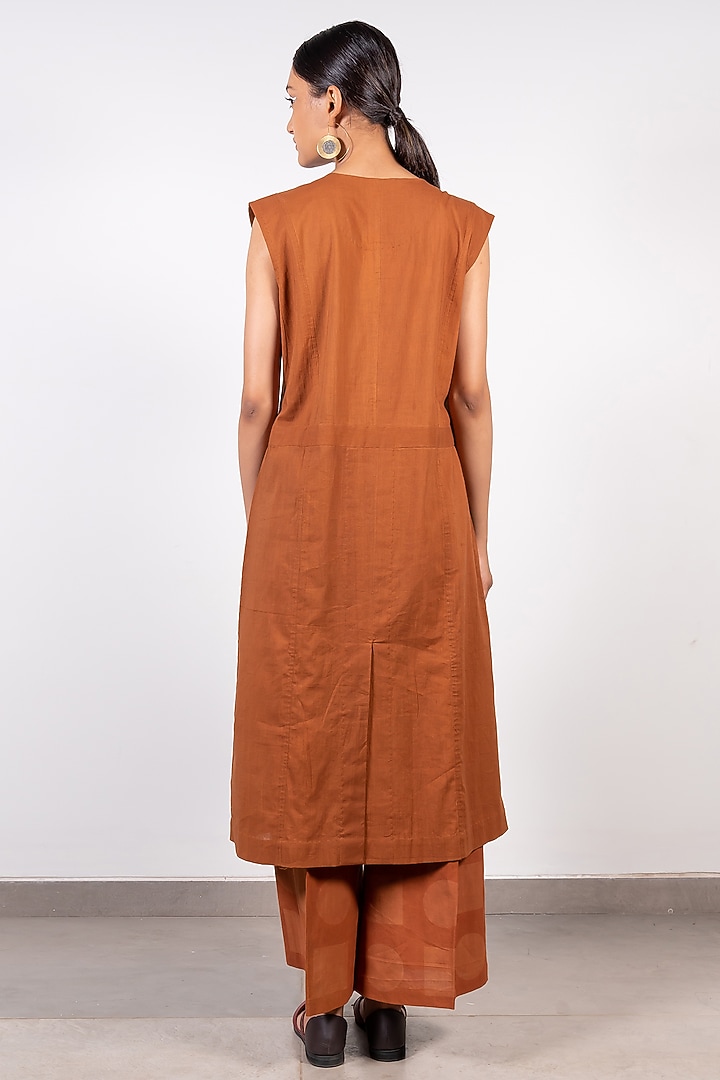 Brown Cotton Culotte Pants by Paon at Pernia's Pop Up Shop
