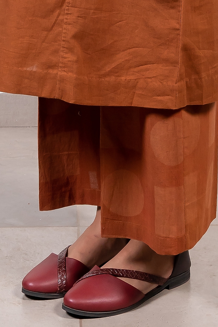 Brown Cotton Culotte Pants by Paon at Pernia's Pop Up Shop