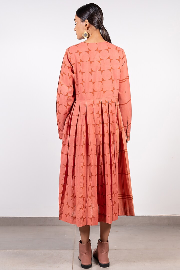 Pink Cotton Printed Summer Dress by Paon at Pernia's Pop Up Shop
