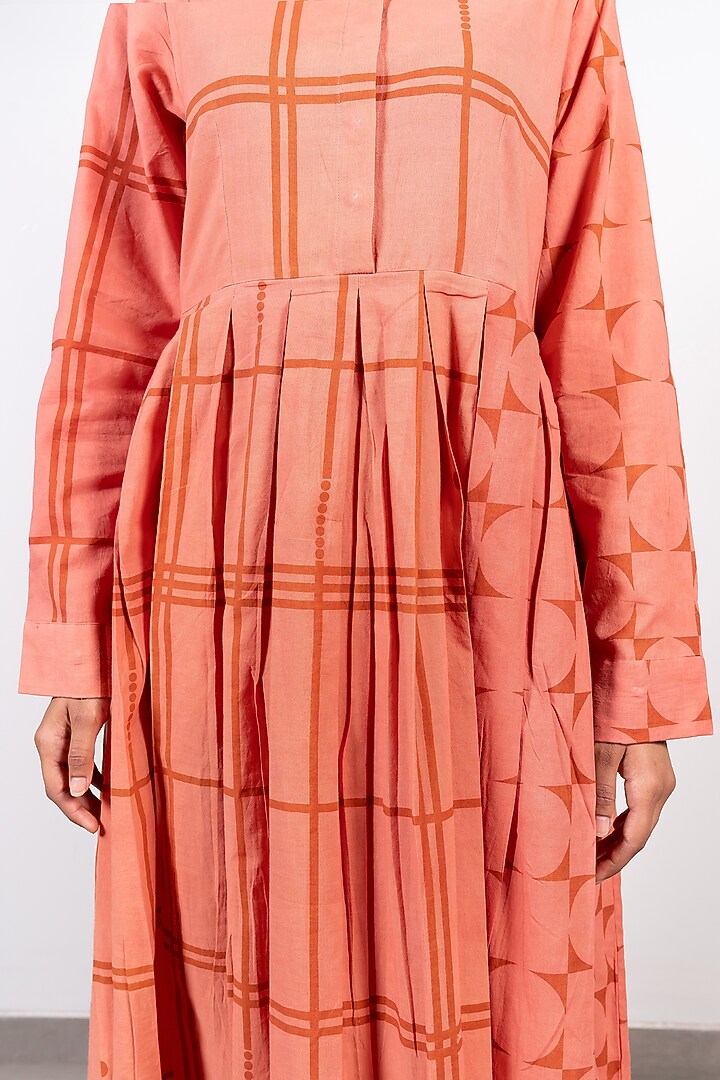 Pink Cotton Printed Summer Dress by Paon at Pernia's Pop Up Shop