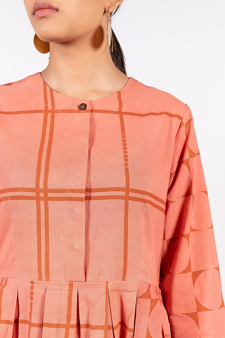 Pink Cotton Printed Summer Dress by Paon at Pernia's Pop Up Shop