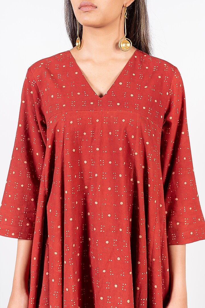 Terra Cotta Printed Tunic Set by Paon at Pernia's Pop Up Shop