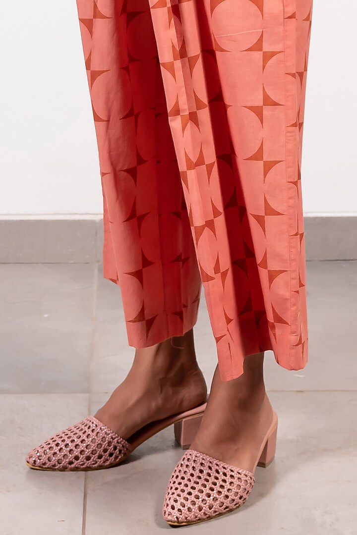 Pink Printed Pant Set by Paon at Pernia's Pop Up Shop