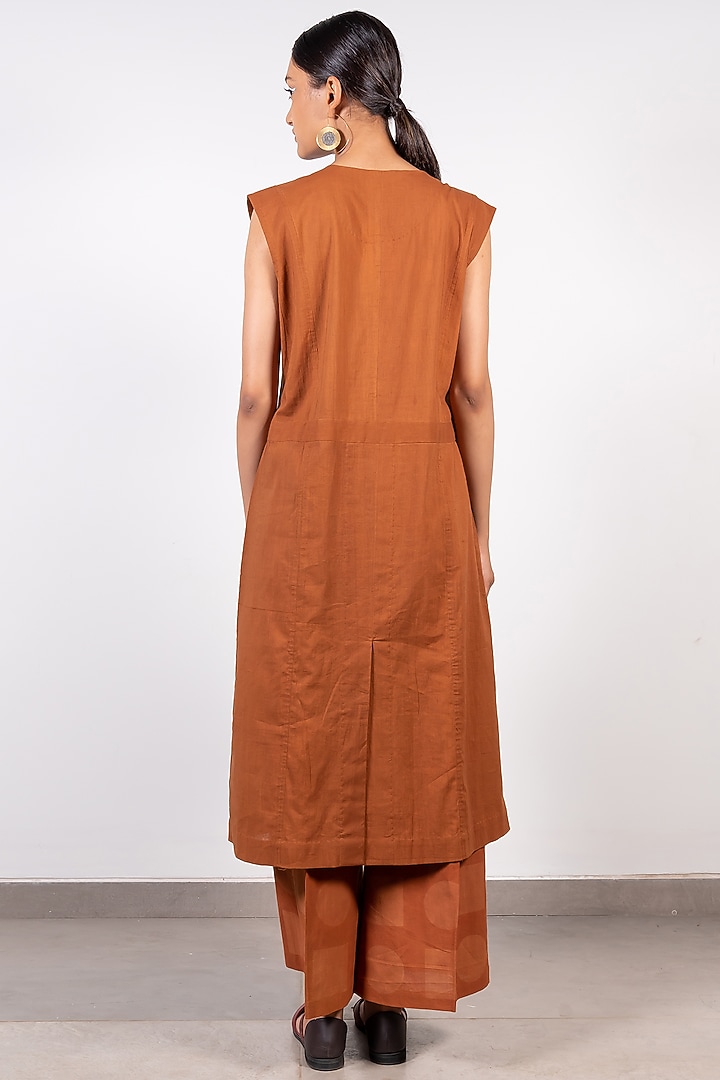 Brown Printed Tunic Set by Paon at Pernia's Pop Up Shop