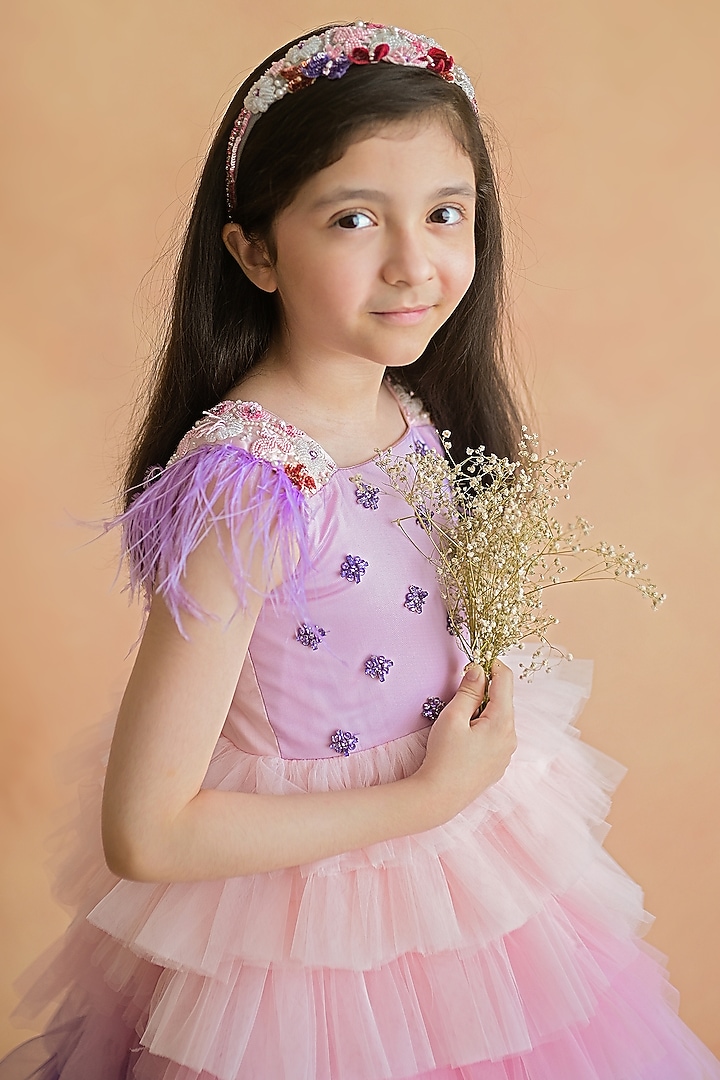 Lavender & Pink Tulle Dress For Girls by pa:paa at Pernia's Pop Up Shop