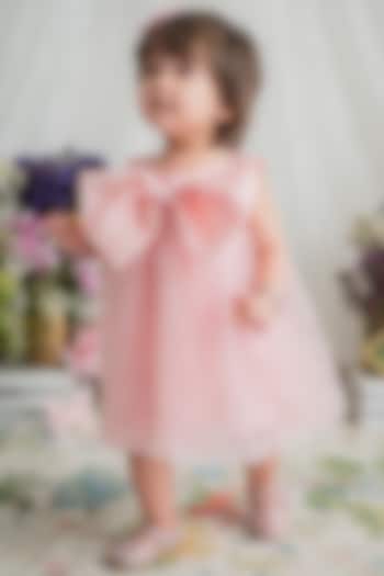 Pink Lace Embroidered Dress For Girls by pa:paa at Pernia's Pop Up Shop