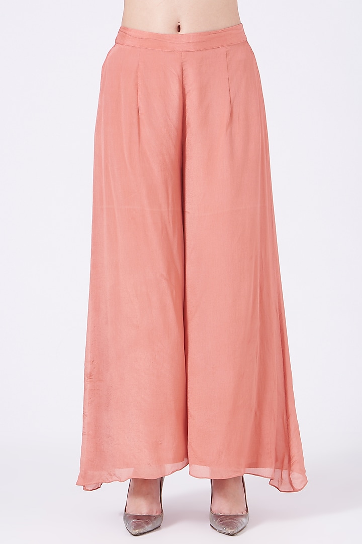 Carrot Orange Embroidered Front-Open Jacket Set by Poshak apparels at Pernia's Pop Up Shop