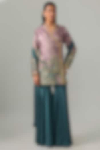 Pink Jacquard Kurta Set by PAPA DONT PREACH PRET at Pernia's Pop Up Shop