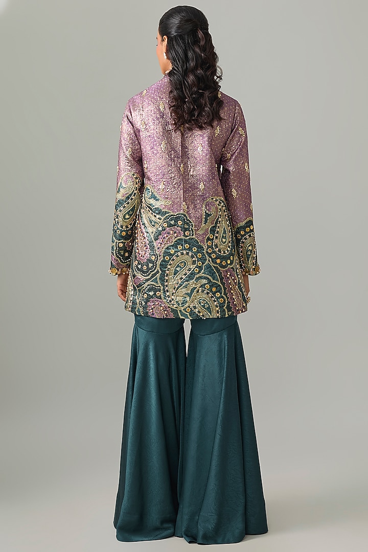 Pink Jacquard Kurta Set by PAPA DONT PREACH PRET at Pernia's Pop Up Shop