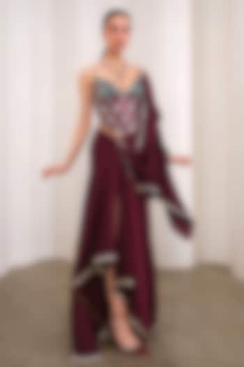 Green Jacquard Embroidered Party Wear Dress by PAPA DONT PREACH PRET at Pernia's Pop Up Shop