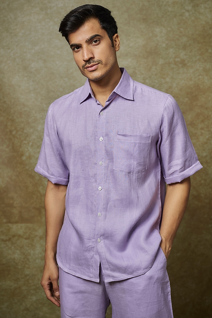 Purple Linen Co-Ord Set by Pasqo Label at Pernia's Pop Up Shop